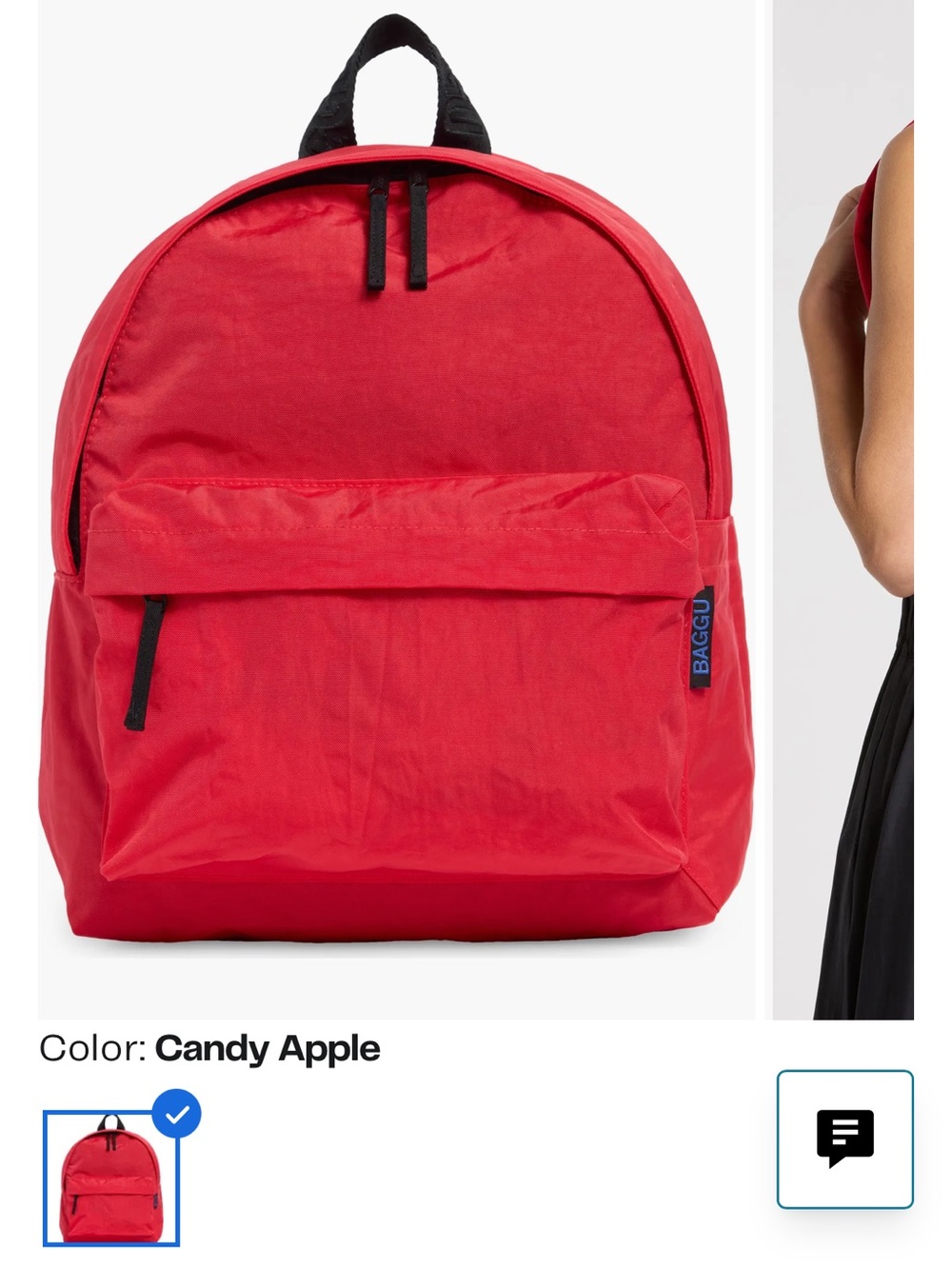 BAGGU Candy Apple Red Everyday Classic Backpack